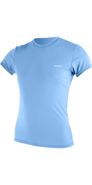 2026 O'Neill Womens Basic Skins Short Sleeve Sun Shirt 5716 - Azurine